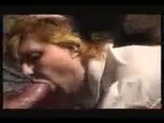 This amazing home brutal fetish movie clip has a gorgeous redhead hoe being raped by a K9